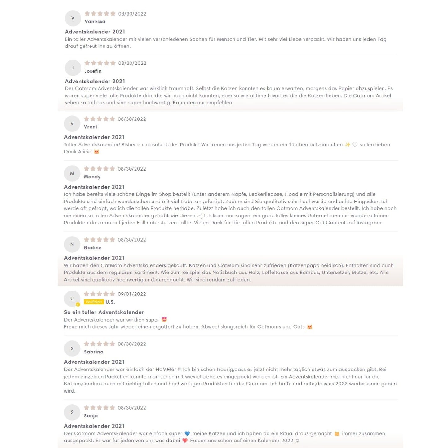 Catmom Adventskalender 2025