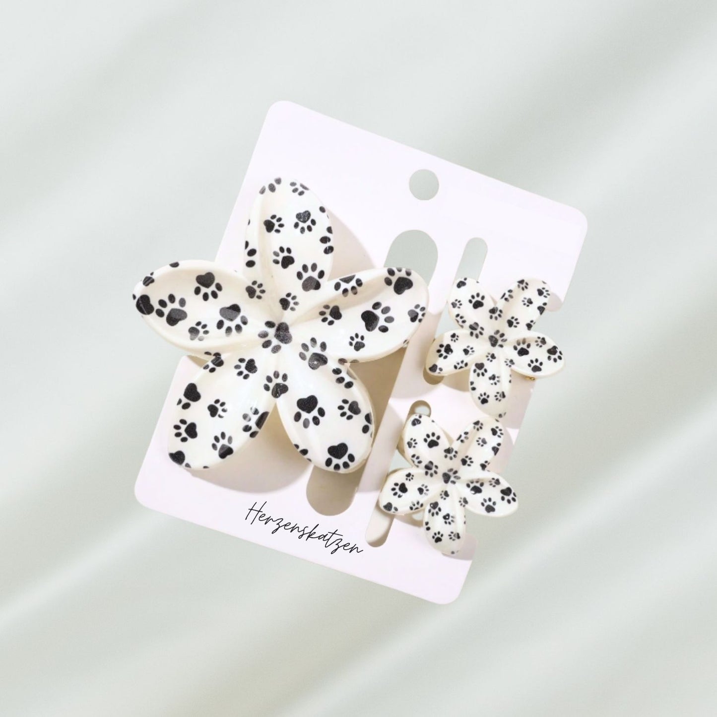 Pfoten Haarklammer 3er Set